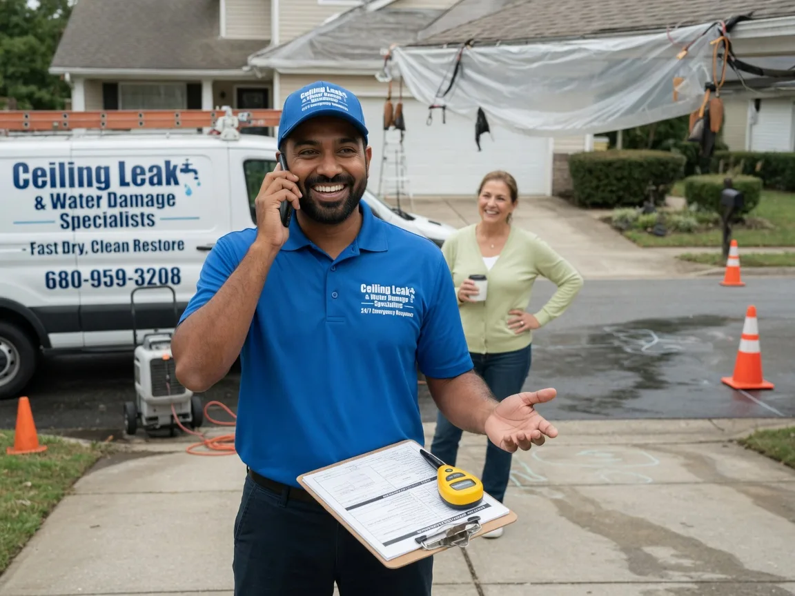 Ceiling Leak Cleanup Clearfield, IA FAQs